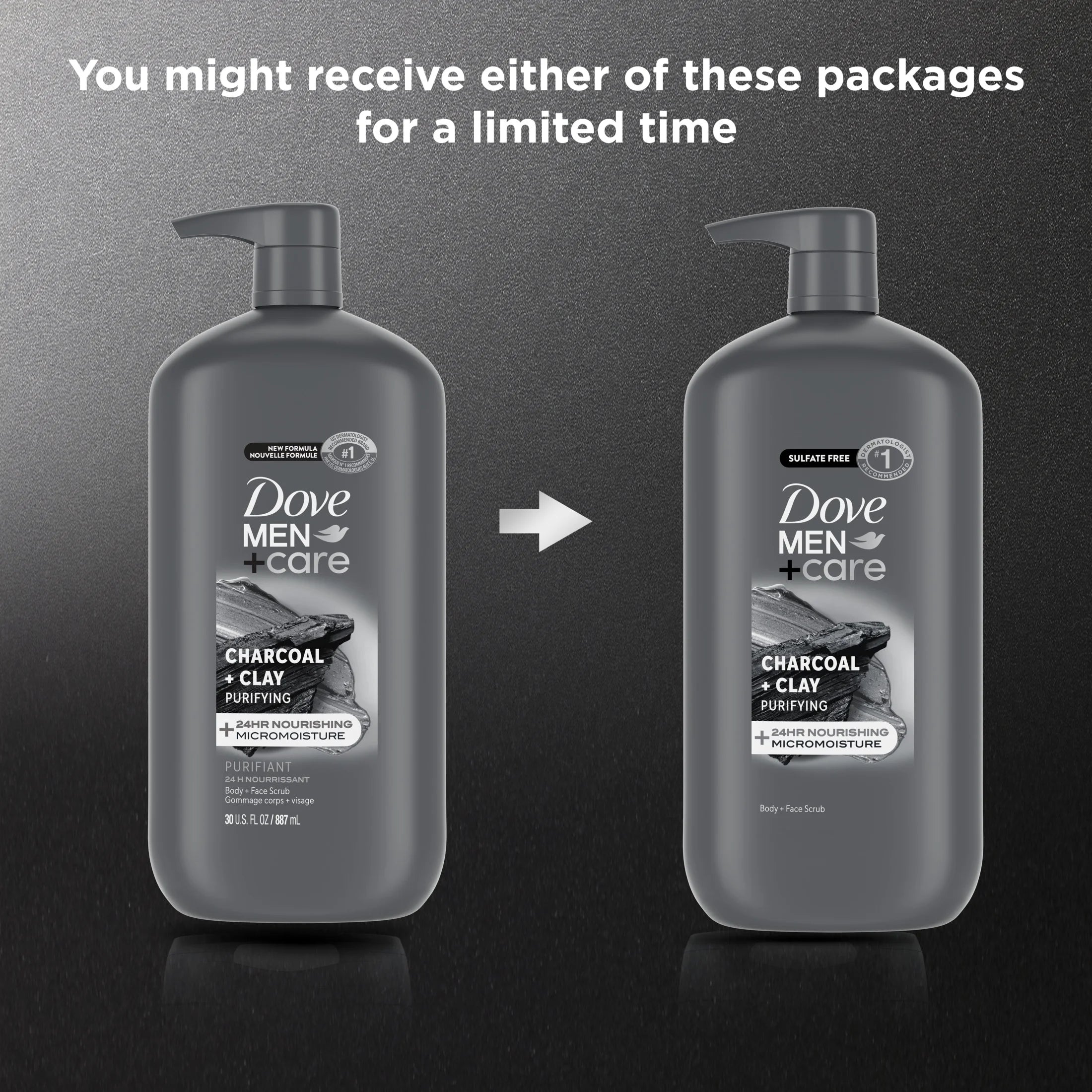 (4 Pack)  Elements Liquid Body Wash and Face Wash Charcoal + Clay Nourishing Cleanser, 30 Oz